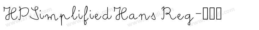 HPSimplifiedHans Reg字体转换